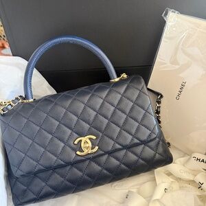 Chanel medium top handle bag